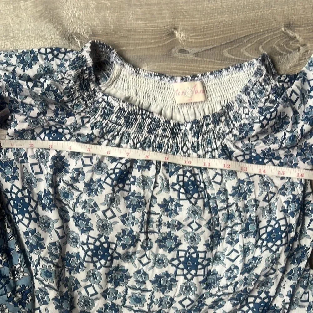 MISS JUNE BLUE FLORAL MINI DRESS